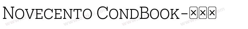 Novecento CondBook字体转换